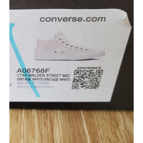 Converse CTAS Malden Street Vintage White Mens Mid Top Sneakers 11.5 Men NWB - Picture 7 of 11